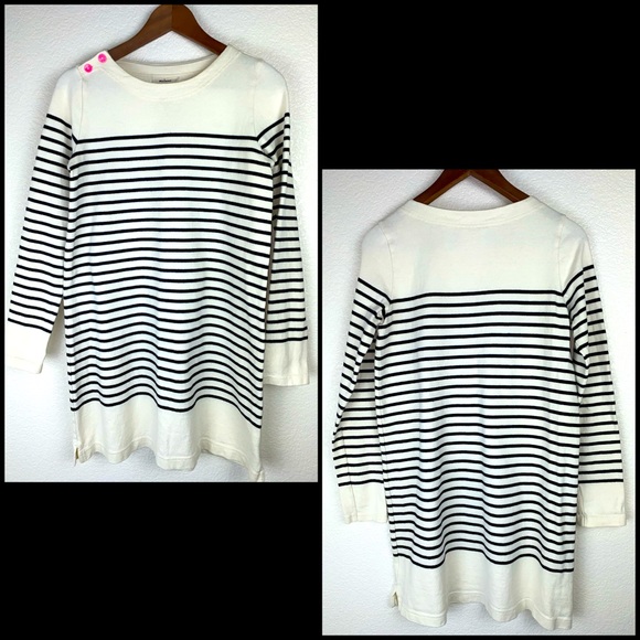 Anthro Allihop Striped Nautical Sailor Pullover Dress Tunic Top - Picture 3 of 9